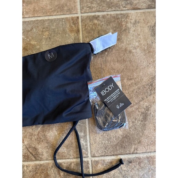 Cotton On Body Side Gathered Midi Bandeau Bikini Top Black Size Medium - Picture 4 of 9